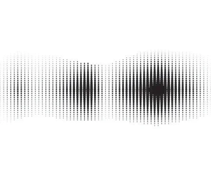 Halftone, transition, monochrome, dotted pattern. Vector illustration. Stock Illustration