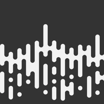 Halftone transition pattern background. Irregular rounded lines. Vector illus Stock Illustration