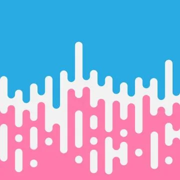 Halftone transition pattern background. Irregular rounded lines. Vector illus Stock Illustration