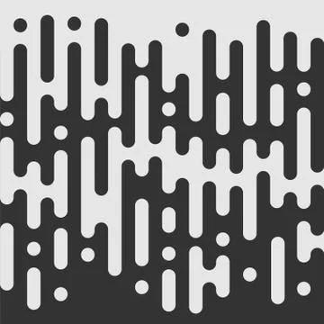 Halftone transition pattern background. Irregular rounded lines. Vector illus Illustrazione stock
