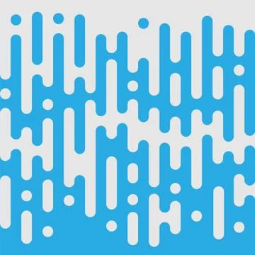 Halftone transition pattern background. Irregular rounded lines. Vector illus Stock Illustration