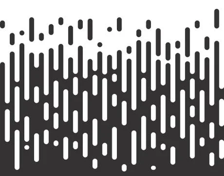 Halftone transition pattern background. Irregular rounded lines. Vector illus Illustrazione stock