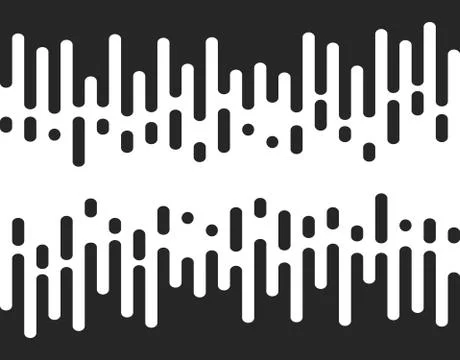 Halftone transition seamless pattern, irregular rounded lines. Vector illustr Stock Illustration