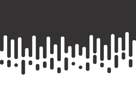 Halftone transition seamless pattern, irregular rounded lines. Vector illustr Illustrazione stock