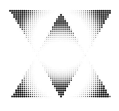 Halftone triangle abstract vector illustration. Technology pattern Illustrazione stock