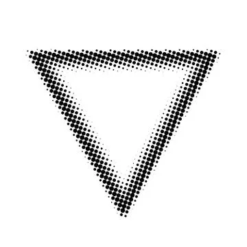 Halftone triangle Stock Illustration