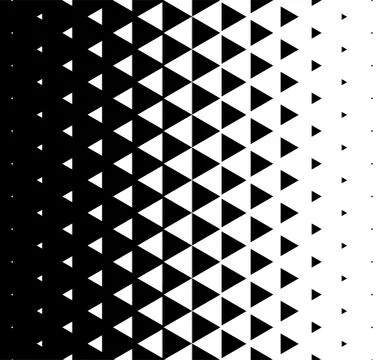 Halftone Triangular Pattern Vector. Abstract Monochrome Geometric Triangle Stock Illustration
