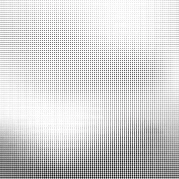 Halftone vector background. Abstract halftone effect with black dots on white Illustrazione stock
