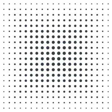 Halftone vector background with black dots on white Stock Illustration