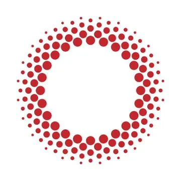 Halftone vector circle frame dots 스톡 일러스트