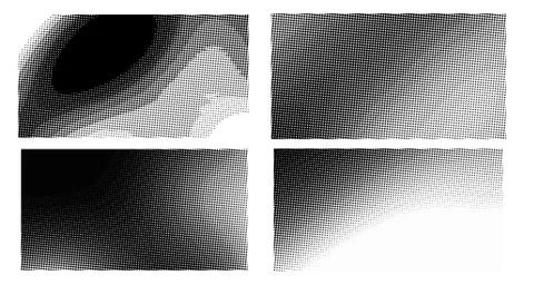 Halftone vector dots Background. Set Grunge Pattern. Pop-art Fade Overlay. Bl Stock Illustration