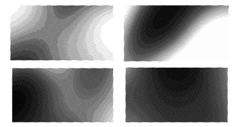 Halftone vector dots Background. Set Grunge Pattern. Pop-art Fade Overlay. Bl Stock Illustration