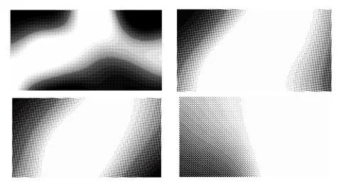 Halftone vector dots Background. Set Grunge Pattern. Pop-art Fade Overlay. Bl Stock Illustration