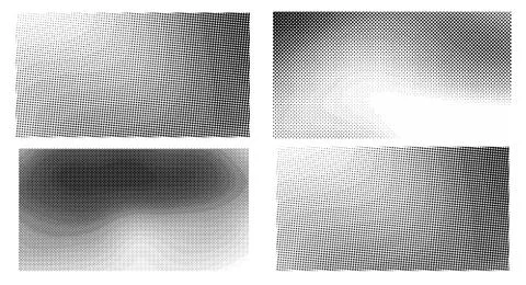 Halftone vector dots Background. Set Grunge Pattern. Pop-art Fade Overlay. Bl 스톡 일러스트