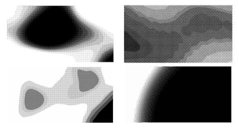 Halftone vector dots Background. Set Grunge Pattern. Pop-art Fade Overlay. Bl 스톡 일러스트