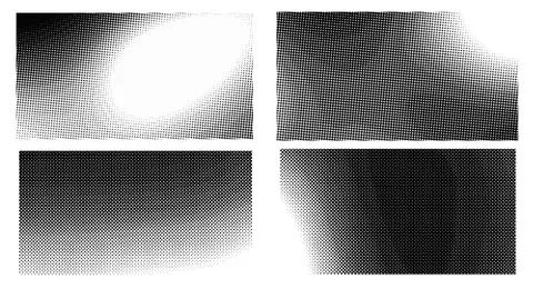 Halftone vector dots Background. Set Grunge Pattern. Pop-art Fade Overlay. Bl Illustrazione stock