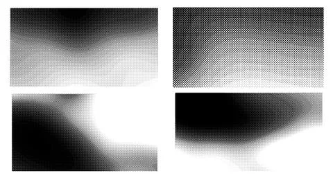 Halftone vector dots Background. Set Grunge Pattern. Pop-art Fade Overlay. Bl Illustrazione stock