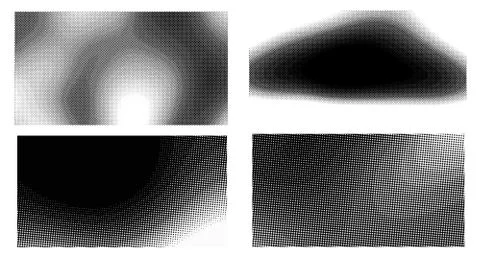 Halftone vector dots Background. Set Grunge Pattern. Pop-art Fade Overlay. Bl 스톡 일러스트