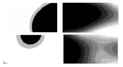 Halftone vector dots Background. Set Grunge Pattern. Pop-art Fade Overlay. Bl Stock Illustration