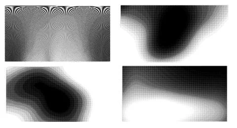 Halftone vector dots Background. Set Grunge Pattern. Pop-art Fade Overlay. Bl イラスト素材