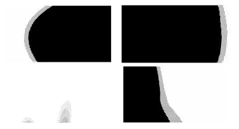 Halftone vector dots Background. Set Grunge Pattern. Pop-art Fade Overlay. Bl 스톡 일러스트