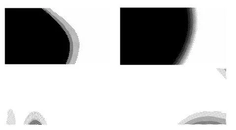 Halftone vector dots Background. Set Grunge Pattern. Pop-art Fade Overlay. Bl Stock Illustration