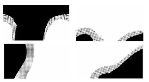 Halftone vector dots Background. Set Grunge Pattern. Pop-art Fade Overlay. Bl Stock Illustration