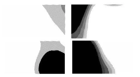 Halftone vector dots Background. Set Grunge Pattern. Pop-art Fade Overlay. Bl Stock Illustration