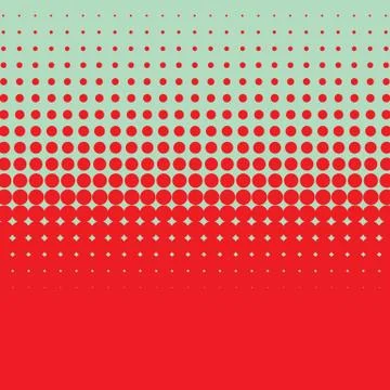 Halftone vintage vector background with bright red vivid color. Stock Illustration