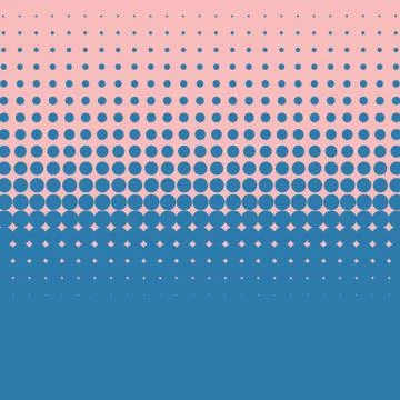 Halftone vintage vector background with clean smooth adjustable shapes. Stock Illustration