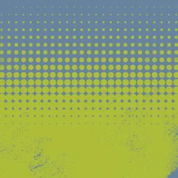 Halftone vintage vector background with green and blue color, worn, grunge, old Stock Illustration