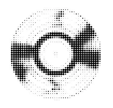 Halftone Vinyl Record Abstract Dot Design Stock Illustration