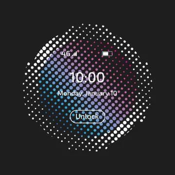 Halftone watches illustration Stock Illustration