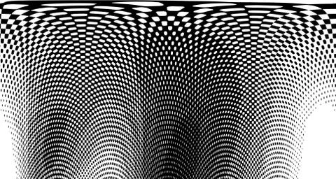 Halftone wave background. Curved gradient texture or pattern. Vertical gradie Stock Illustration