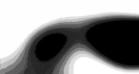 Halftone wave background. Curved gradient texture or pattern. Vertical gradie Stock Illustration