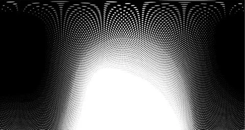 Halftone wave background. Curved gradient texture or pattern. Vertical gradie Stock Illustration