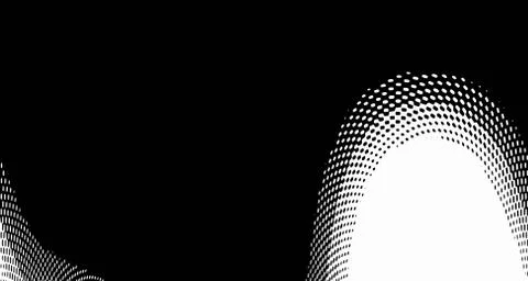 Halftone wave background. Curved gradient texture or pattern. Vertical gradie Stock Illustration
