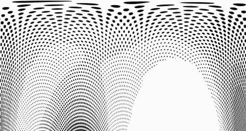 Halftone wave background. Curved gradient texture or pattern. Vertical gradie イラスト素材