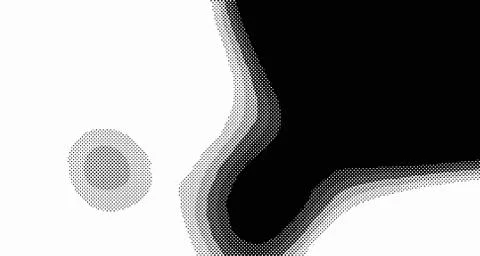 Halftone wave background. Curved gradient texture or pattern. Vertical gradie Stock Illustration