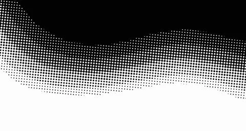 Halftone wave background. Curved gradient texture or pattern. Vertical gradie Stock Illustration