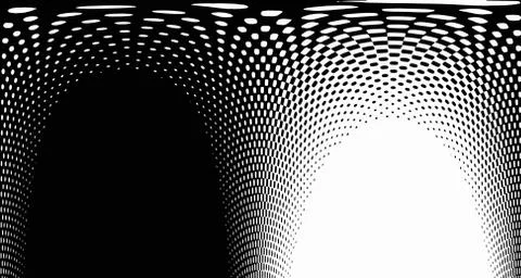 Halftone wave background. Curved gradient texture or pattern. Vertical gradie Illustrazione stock