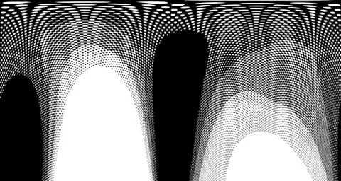 Halftone wave background. Curved gradient texture or pattern. Vertical gradie Stock Illustration