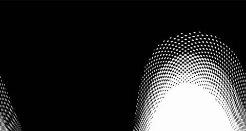 Halftone wave background. Curved gradient texture or pattern. Vertical gradie Stock Illustration