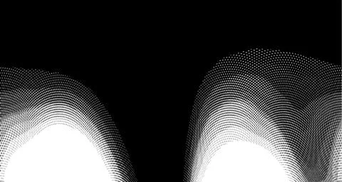 Halftone wave background. Curved gradient texture or pattern. Vertical gradie 스톡 일러스트