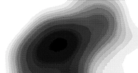 Halftone wave background. Curved gradient texture or pattern. Vertical gradie イラスト素材