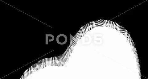 Halftone wave background. Curved gradient texture or pattern. Vertical gradie Stockillustratie