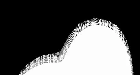 Halftone wave background. Curved gradient texture or pattern. Vertical gradie Illustrazione stock