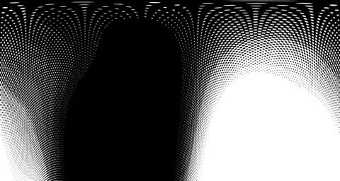 Halftone wave background. Curved gradient texture or pattern. Vertical gradie Illustrazione stock