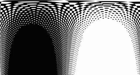 Halftone wave background. Curved gradient texture or pattern. Vertical gradie Illustrazione stock