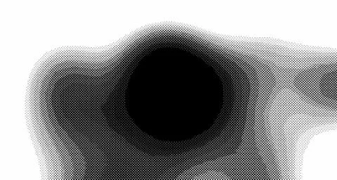 Halftone wave background. Curved gradient texture or pattern. Vertical gradie イラスト素材
